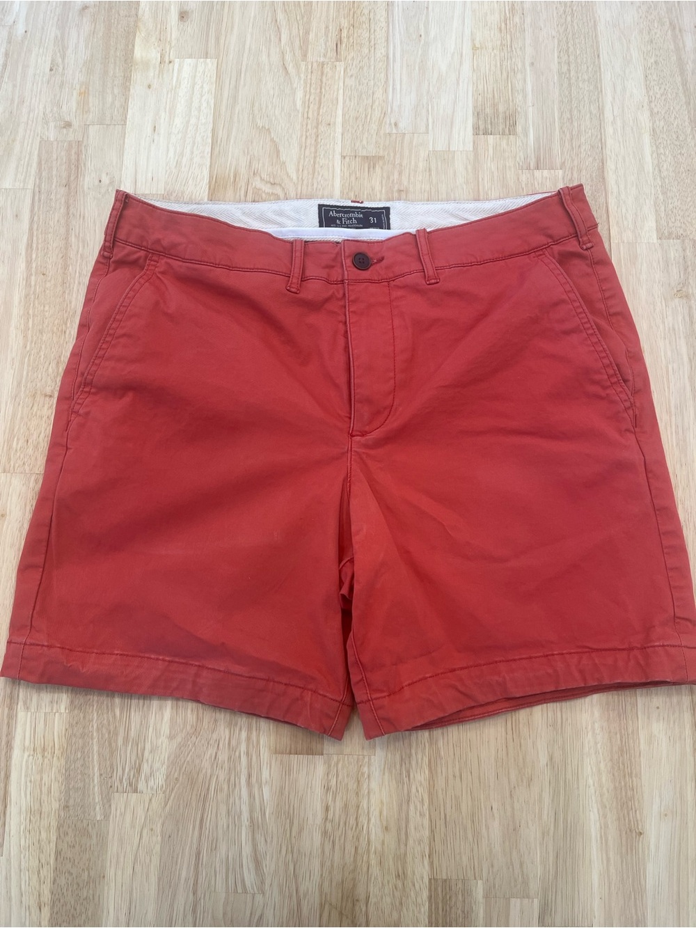 Abercrombie & Fitch Rust-Red Women's Chino Bermuda Shorts